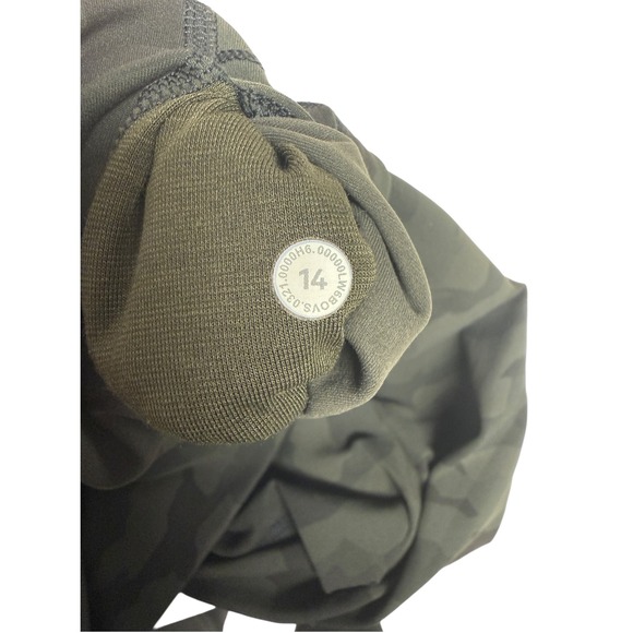 Lululemon Align High-Rise Crop 21" Camo Dark Olive Legging Women's 14 Athleisure - Picture 6 of 7